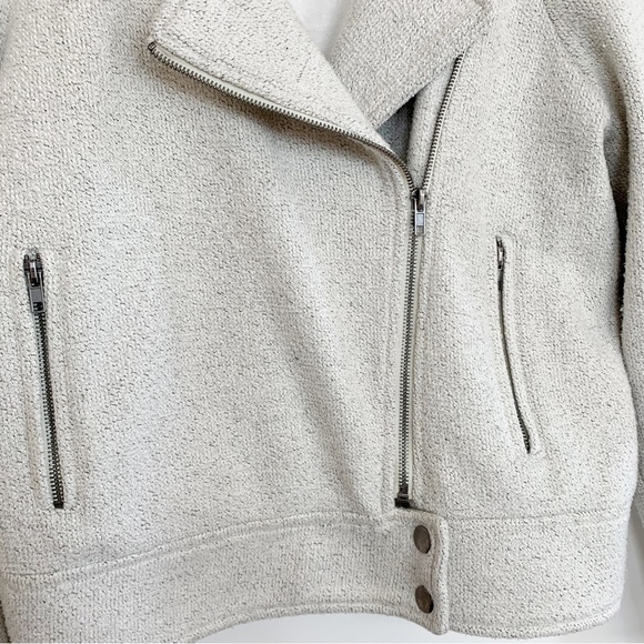 Cupcakes And Cashmere Knit Moto Jacket, Gray, Small - Picture 8 of 10